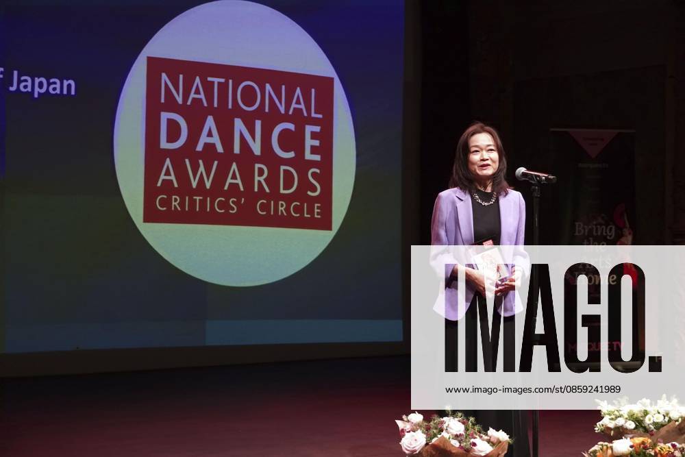 National Dance Awards in Britain Miyako Yoshida, artistic director of the National Ballet of Japan, speaks during an award ceremony in London on June 15, 2026, as the company wins the Stef Stefanou Award for Outstanding Company at the National Dance Awards presented by the Critics Circle in Britain. A14AA0005619000P