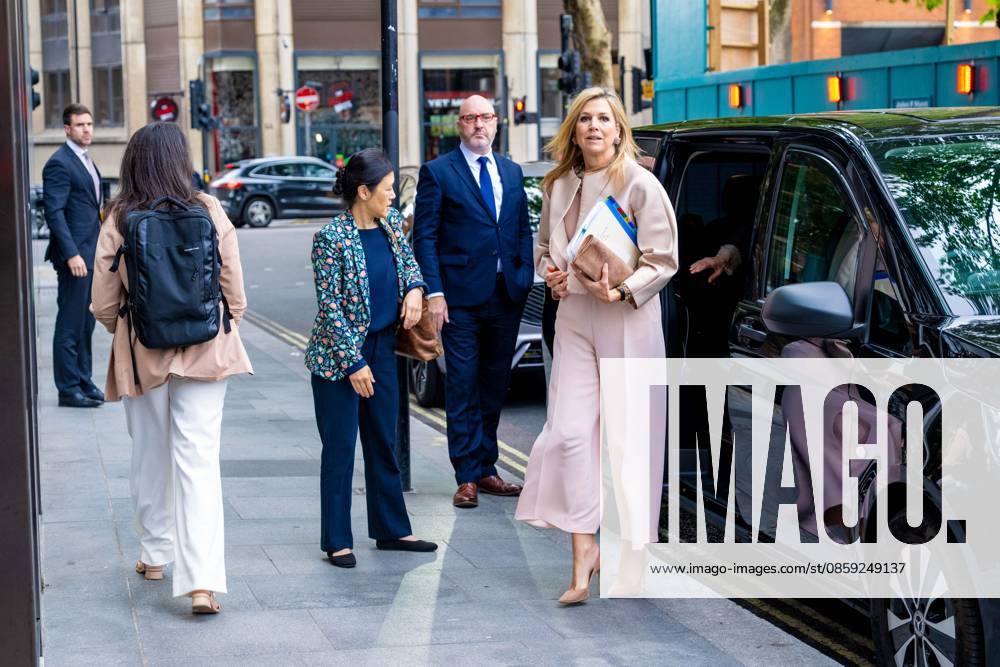 Londen, The Netherlands, 2026-06-16 08:57:13 LONDON, 16-06-2026, Queen Maxima at a roundtable discussion with financial service providers at Nationwide. The Queen is visiting London in her capacity as Special Advocate of the United Nations Secretary-General for Financial Health (UNSGSA). PHOTO: NLBeeld POOL Mischa Schoemaker Credit: NL Beeld Patrick van Emst