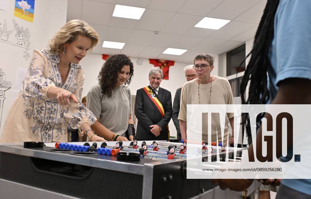 The Queen Visits The Zeepreventorium In De Haan DE HAAN, BELGIUM - JUNE 16 : Queen Mathilde visits the Zeepreventorium in De Haan. This pediatric rehabilitation center, which is celebrating its 100th anniversary this year, specializes in caring for children and adolescents with chronic conditions such as mucoviscidoses and obesity. It offers both outpatient and residential programs based on a multidisciplinary approach that includes medical care, psychosocial support, dietary guidance, and education. The Zeepreventorium is located by the sea and features two new studios for.During her visit, the Queen will focus in particular on conditions that are becoming increasingly common among young people and that require a multidisciplinary approa