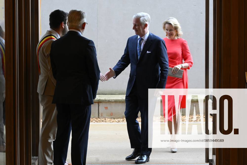 King Philippe And Queen Mathilde Visit Media Square EVERE, BELGIUM - JUNE 18: King Philippe of Belgium and Queen Mathilde of Belgium pictured visiting Media Square, the RTBF s new headquarters in Brussels.on June 18, 2026 in Evere, Belgium, 18 06 2026 Evere Belgium