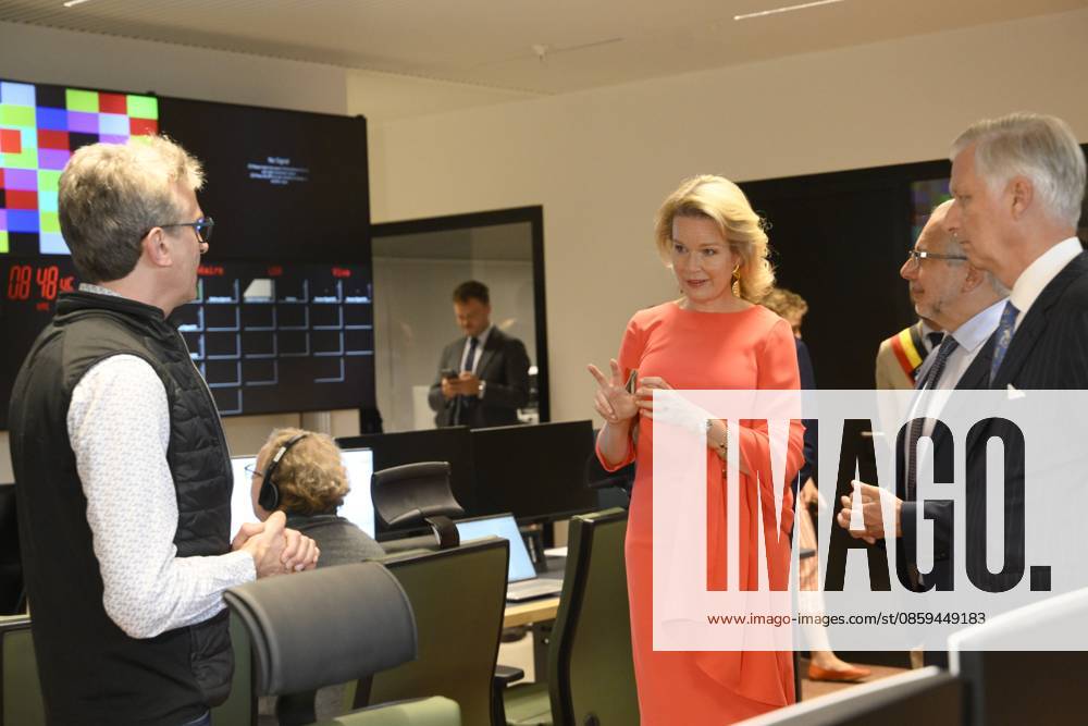 King Philippe And Queen Mathilde Visit Media Square EVERE, BELGIUM - JUNE 18: King Philippe of Belgium and Queen Mathilde of Belgium pictured with Jean-Paul Philippot, CEO RTBF visiting Media Square, the RTBF s new headquarters in Brussels.on June 18, 2026 in Evere, Belgium, 18 06 2026 Evere Belgium