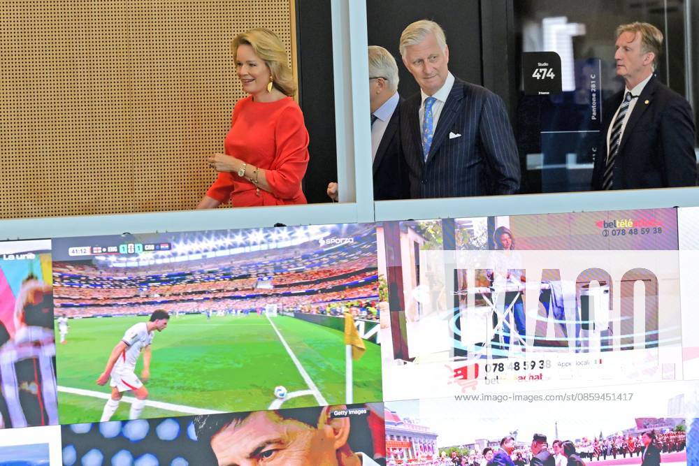 King Philippe And Queen Mathilde Visit Media Square EVERE, BELGIUM - JUNE 18: King Philippe of Belgium and Queen Mathilde of Belgium pictured visiting Media Square, the RTBF s new headquarters in Brussels.on June 18, 2026 in Evere, Belgium, 18 06 2026 Evere Belgium