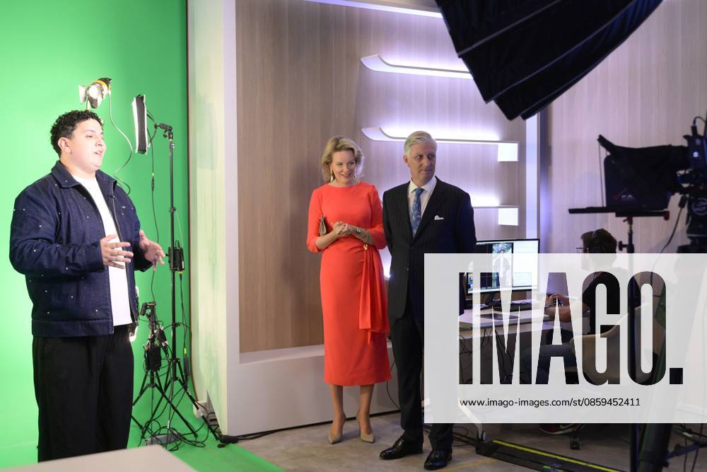 King Philippe And Queen Mathilde Visit Media Square EVERE, BELGIUM - JUNE 18: King Philippe of Belgium and Queen Mathilde of Belgium pictured visiting Media Square, the RTBF s new headquarters in Brussels.on June 18, 2026 in Evere, Belgium, 18 06 2026 Evere Belgium