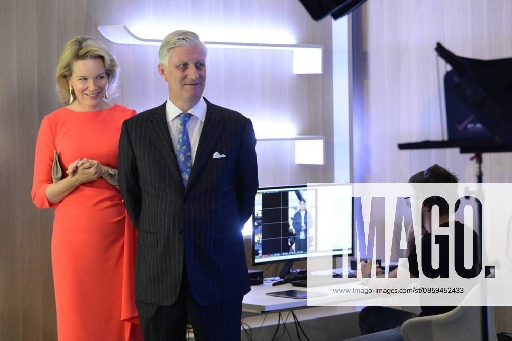 King Philippe And Queen Mathilde Visit Media Square EVERE, BELGIUM - JUNE 18: King Philippe of Belgium and Queen Mathilde of Belgium pictured visiting Media Square, the RTBF s new headquarters in Brussels.on June 18, 2026 in Evere, Belgium, 18 06 2026 Evere Belgium