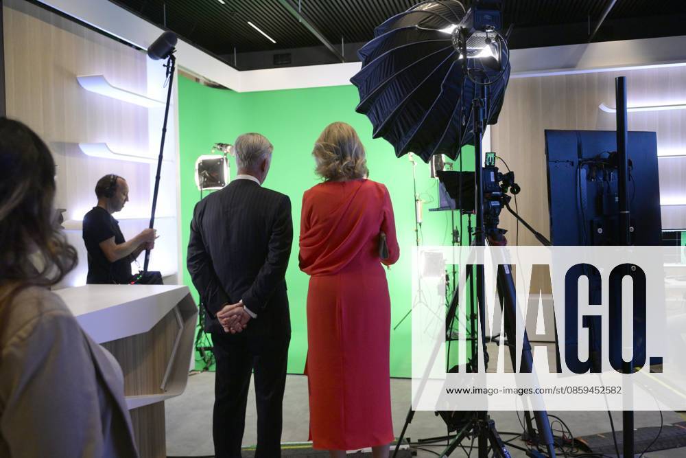 King Philippe And Queen Mathilde Visit Media Square EVERE, BELGIUM - JUNE 18: King Philippe of Belgium and Queen Mathilde of Belgium pictured visiting Media Square, the RTBF s new headquarters in Brussels.on June 18, 2026 in Evere, Belgium, 18 06 2026 Evere Belgium