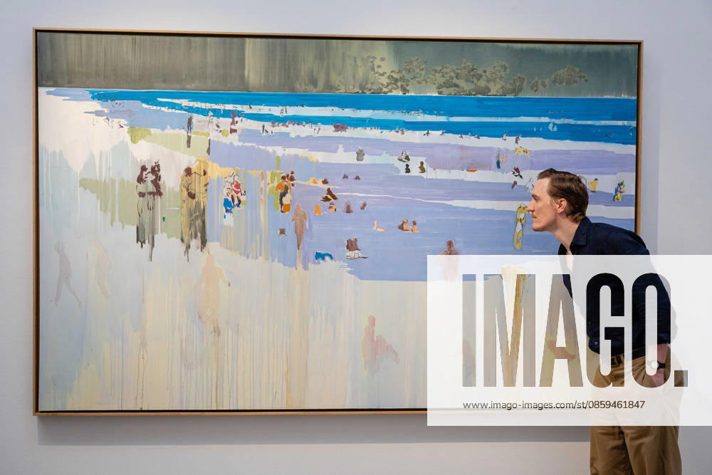 Sotheby s London Modern and Contemporary June Sales Preview, London, UK 18 June 2026 Hurvin Anderson s Untitled (Beach Scene), estimated at £1,800,000-2,500,000, at Sotheby s London, Mayfair, London, UK, on 18 June 2026. The work will be offered at auction on 24 June 2026 alongside the celebrated Lewis Collection., Credit:Pete Speller Avalon
