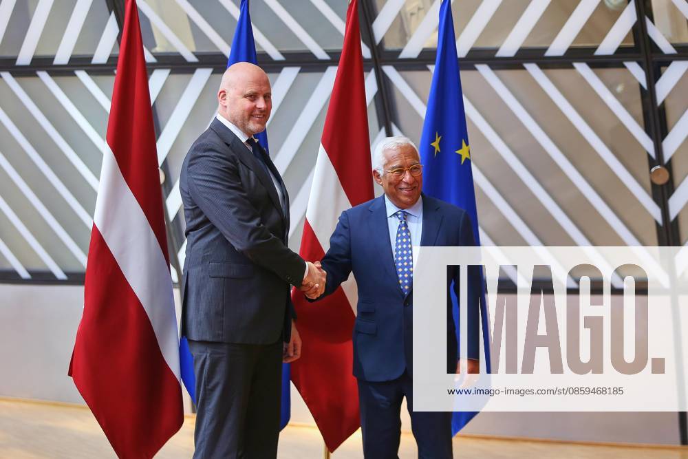 Brussels, Belgium, June 18, 2026; Europe House; EU Summit; Latvia; Prime Minister Andris Kulbergs; and EU Council President Antonio Costa,detected_source_language