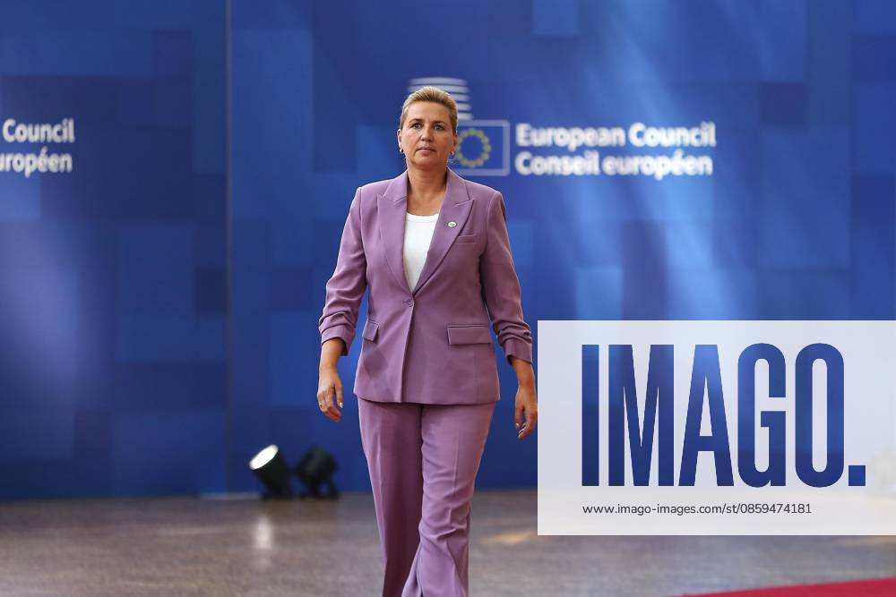 Brussels, Belgium, June 18, 2026; European Union Building; EU Summit; Mette Frederiksen, Prime Minister of Denmark,detected_source_language