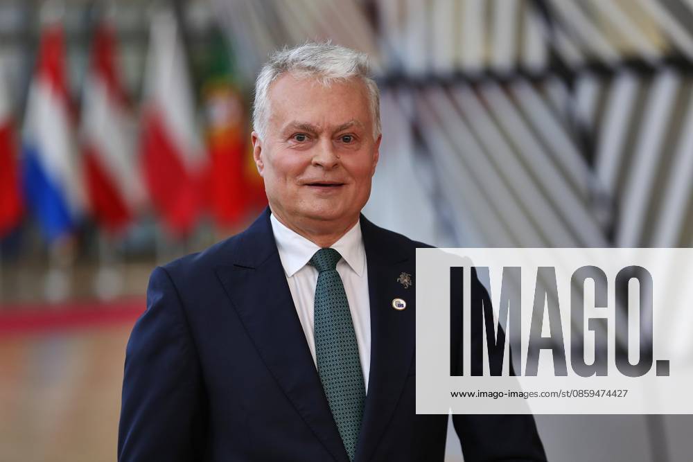 Brussels, Belgium, June 18, 2026; European Union Building; EU Summit; Gitanas Nauseda, President of Lithuania,detected_source_language