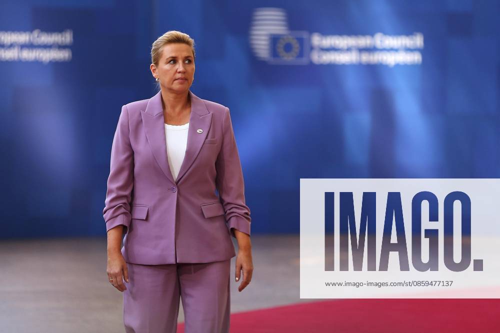 Brussels, Belgium, June 18, 2026; European Union Building; EU Summit; Mette Frederiksen, Prime Minister of Denmark,detected_source_language