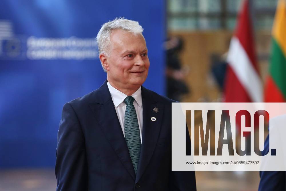 Brussels, Belgium, June 18, 2026; European Union Building; EU Summit; Gitanas Nauseda, President of Lithuania,detected_source_language