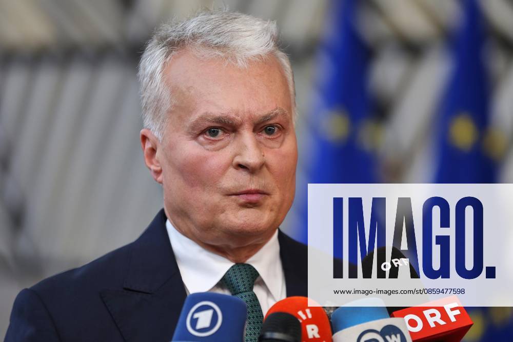 Brussels, Belgium, June 18, 2026; European Union Building; EU Summit; Gitanas Nauseda, President of Lithuania,detected_source_language