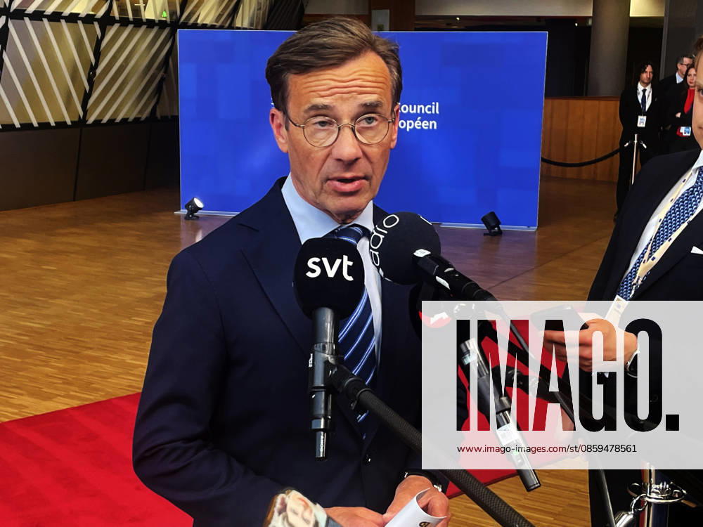 Brussels, Belgium 20260618 Prime Minister Ulf Kristersson on his way to Thursdays EU summit in Brussels BRUSSELS BELGIUM detected_source_language