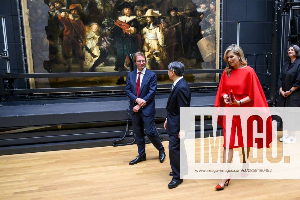 Amsterdam, The Netherlands, 2026-06-18 18:59:37 AMSTERDAM, 18-06-2026, Rijksmuseum At the invitation of King Willem Alexander and Queen Maxima, Emperor Naruhito of Japan is paying a state visit to the Netherlands. Emperor Naruhito is accompanied by Her Majesty Empress Masako. The state visit is a confirmation of the close and historic relationship between Japan and the Netherlands. The countries share 426 years of bilateral relations. PHOTO: NLBeeld Patrick van Emst In the photo: Emperor Naruhito and Queen Maxima visit the Rijksmuseum. During a guided tour, they view the Gallery of Honour, among other things. Credit: NL Beeld Patrick van Emst