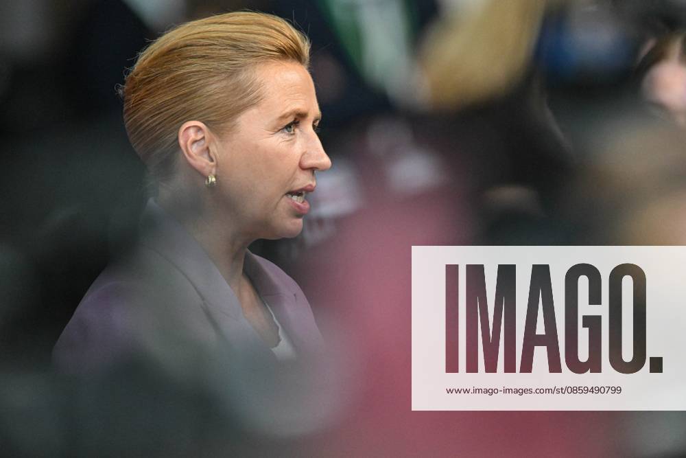 BRUSSELS - Danish Prime Minister Mette Frederiksen arrives for the first day of the European Council. The leaders of the EU countries are meeting to discuss, among other things, Ukraine and the Middle East. JONAS ROOSENS ANP netherlands out - belgium out
