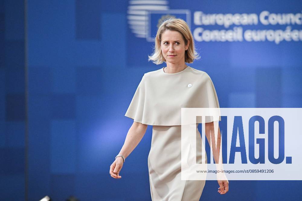 BRUSSELS - European Union High Representative for Foreign Affairs and Security Policy Kaja Kallas arrives for the first day of the European Council. The leaders of the EU countries are meeting to discuss, among other things, Ukraine and the Middle East. JONAS ROOSENS ANP netherlands out - belgium out