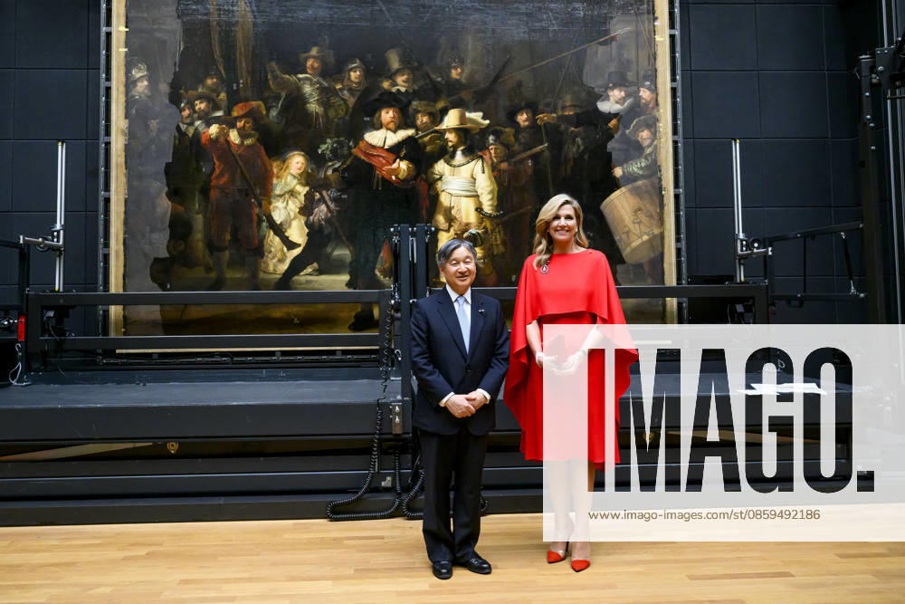 Amsterdam Queen Maxima and Emperor Naruhito of Japan visited the Rijksmuseum in Amsterdam on the 2nd day of the 3 day statevisit to the Netherlands. Â