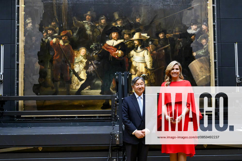 Amsterdam Queen Maxima and Emperor Naruhito of Japan visited the Rijksmuseum in Amsterdam on the 2nd day of the 3 day statevisit to the Netherlands. Â