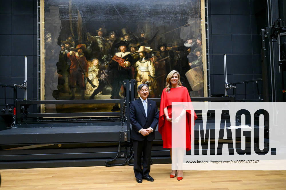 Amsterdam Queen Maxima and Emperor Naruhito of Japan visited the Rijksmuseum in Amsterdam on the 2nd day of the 3 day statevisit to the Netherlands. Â