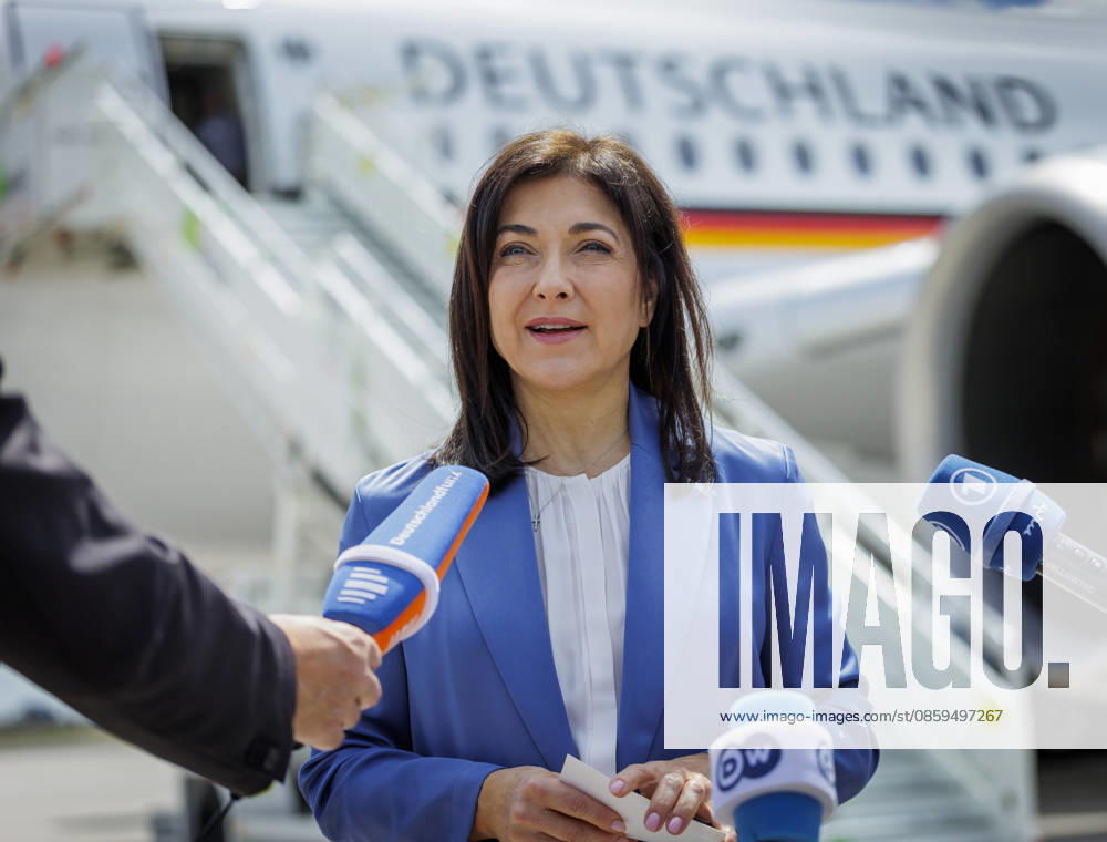 Katherina Reiche (CDU), Federal Minister for Economic Affairs and Energy, photographed during her trip to Turkey. Here at Berlin Airport. Photographed on behalf of the BMWE, Berlin, Germany,detected_source_language