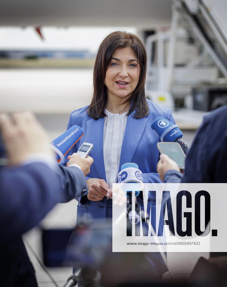 Katherina Reiche (CDU), Federal Minister for Economic Affairs and Energy, photographed during her trip to Turkey. Here at Berlin Airport. Photographed on behalf of the BMWE, Berlin, Germany,detected_source_language