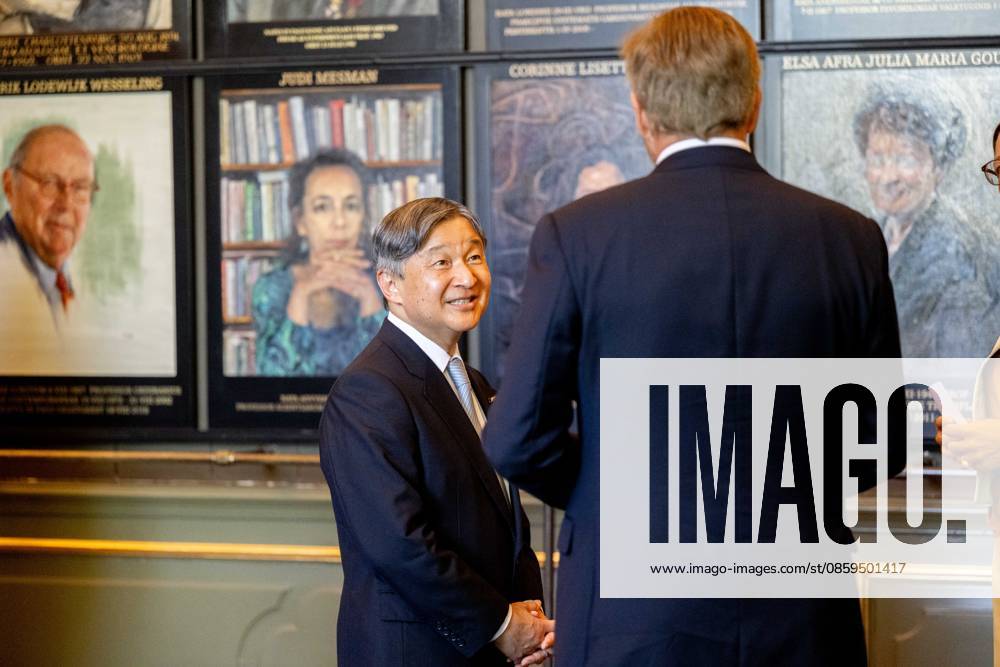 Dutch Royals receive Japan for state visit, day 2, Amsterdam, Netherlands 18 Jun 2026 King Willem-Alexander and Emperor Naruhito during a visit to Leiden University on the second day of the Japanese Emperor s three-day state visit to the Netherlands. Leiden The Netherlands