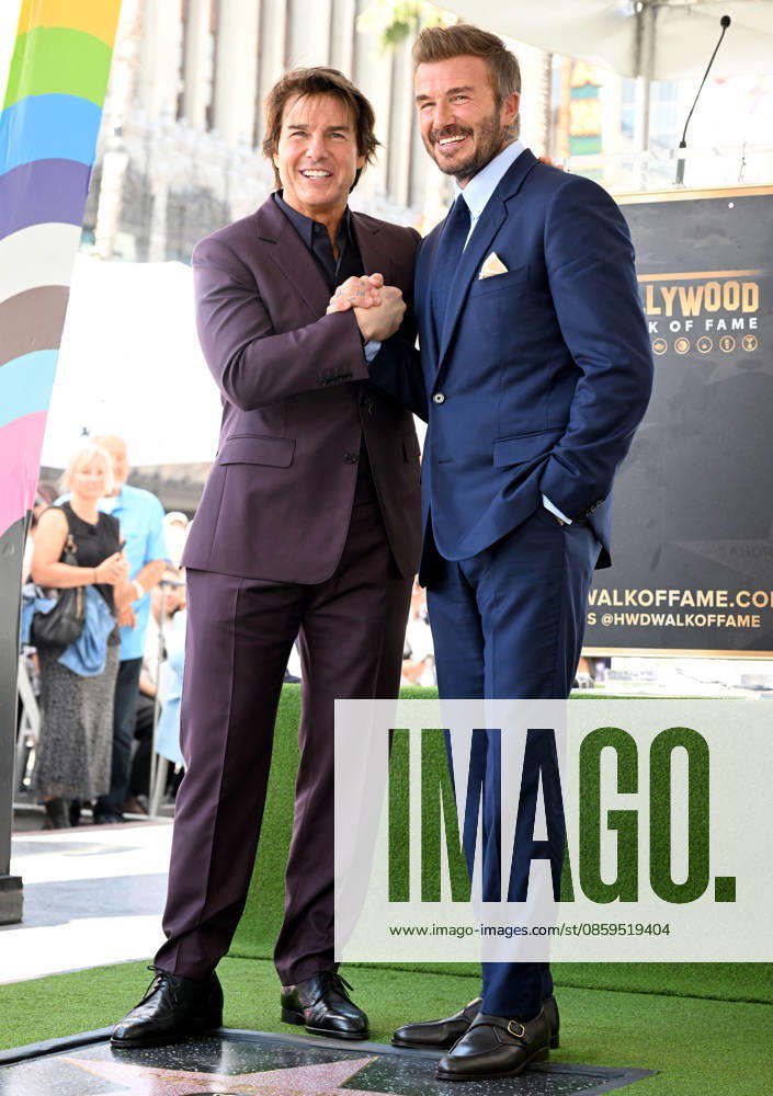 Actor Tom Cruise poses with honoree David Beckham on his Star On The Hollywood Walk Of Fame held in Hollywood, California, USA - 12 June 2026 Hollywood United States - ZUMAs197 20260612_aaa_s197_789