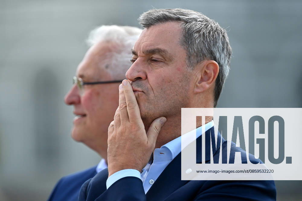 Markus SOEDER, Minister-President of Bavaria and CSU Chairman, hi Joachim HERRMANN, Bavarian Minister of the Interior, portrait, portrait,Portrait