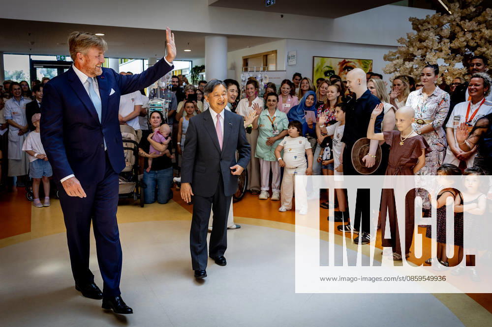 Utrecht King Willem-Alexander with Emperor Naruhito of Japan visited the Princess Maxima Center for Pediatric Oncology in Utrecht on the 3rd and last day of the 3 day statevisit to the Netherlands. Â