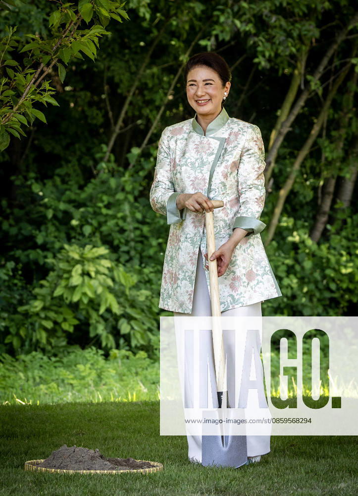 Amsterdam Empress Masako planting a cherry tree in the Blossom Park in the Amsterdam Forest on the 3rd and last day of the 3 day statevisit to the Netherlands. Â