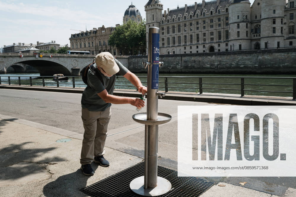 The Heat Wave Is Increasing In Paris A man fills his water bottle with water provided by Paris on June 19, 2026. A heatwave affects France and is expected to continue for several days, with temperatures anticipated to reach up to 40?C in some areas on June 21, the first day of summer. Paris France
