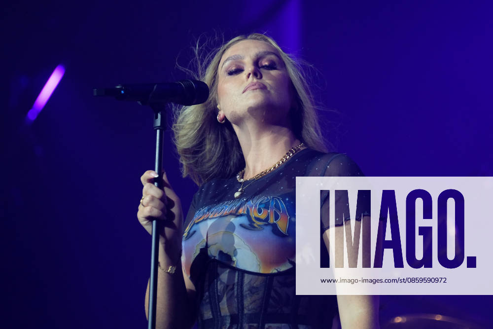 Perrie performs at the Isle of Wight festival in Newport, UK - 19 Jun 2026 English singer songwriter Perrie Louise Edwards known professionally as Perrie performing live on stage at the Isle of Wight festival. Her music career began when she auditioned for The X Factor UK, and joined the line up for Little Mix. She launched her career as a solo artist in 2024 Newport United Kingdom