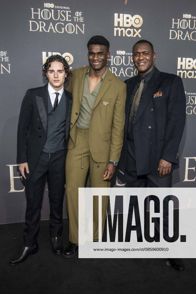 ABB HBOs Harry Collett, Clinton Liberty, and Abubakar Salim appeared on the red carpet at the German premiere of the third season of the HBO Original series House of the Dragon at Kino International on June 19, 2026, in Berlin, Germany,detected_source_language