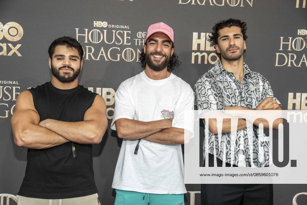ABB HBOs Mohammad Eliraqui, Soufiane El Mesaudi, and Mohamed Kanj Khamis walked the red carpet at the German premiere of the third season of the HBO Original series House of the Dragon at Kino International on June 19, 2026, in Berlin, Germany,detected_source_language