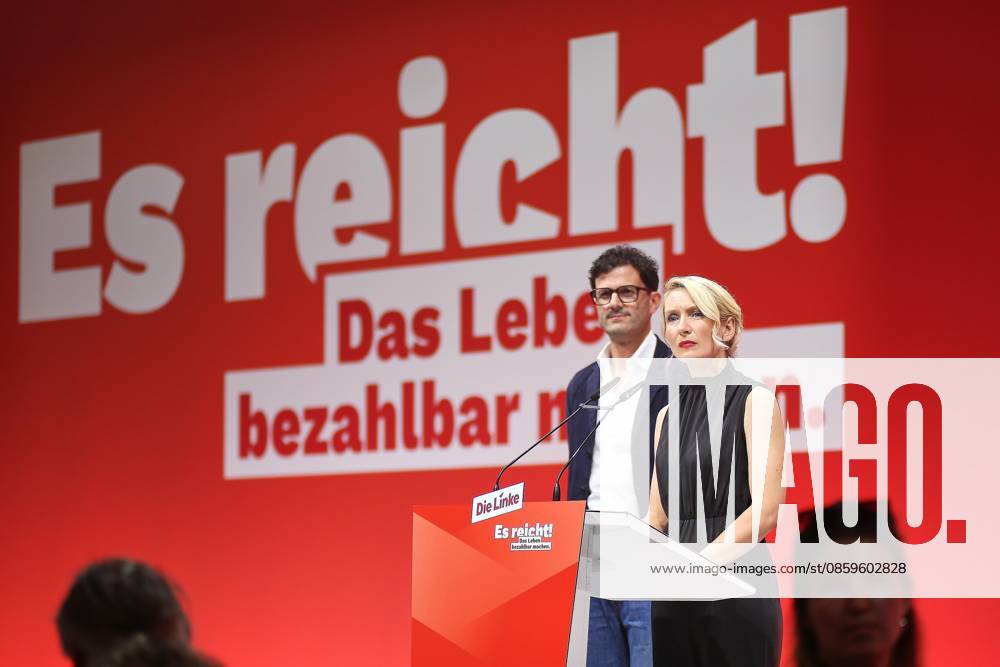 Potsdam, Brandenburg, Germany, June 20, 2026, Metropolis Halle, Federal Party Convention of The Left Party, Luigi Pantisano and Ines Schwerdtner,detected_source_language