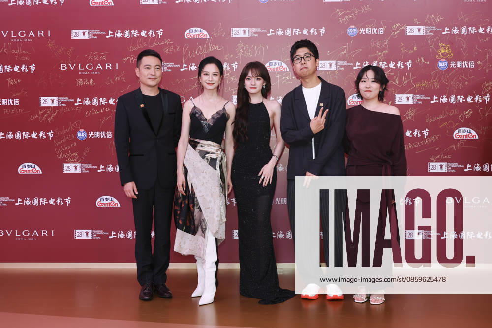 Director Liu Xiaoyang, screenwriter Zhang Xiaoying, actress Vicky Chen (aka Wen Qi), actress Ni Hongjie and actor Yu Entai arrive at the red carpet of the closing ceremony for the 28th Shanghai International Film Festival on June 20, 2026 in Shanghai, China.