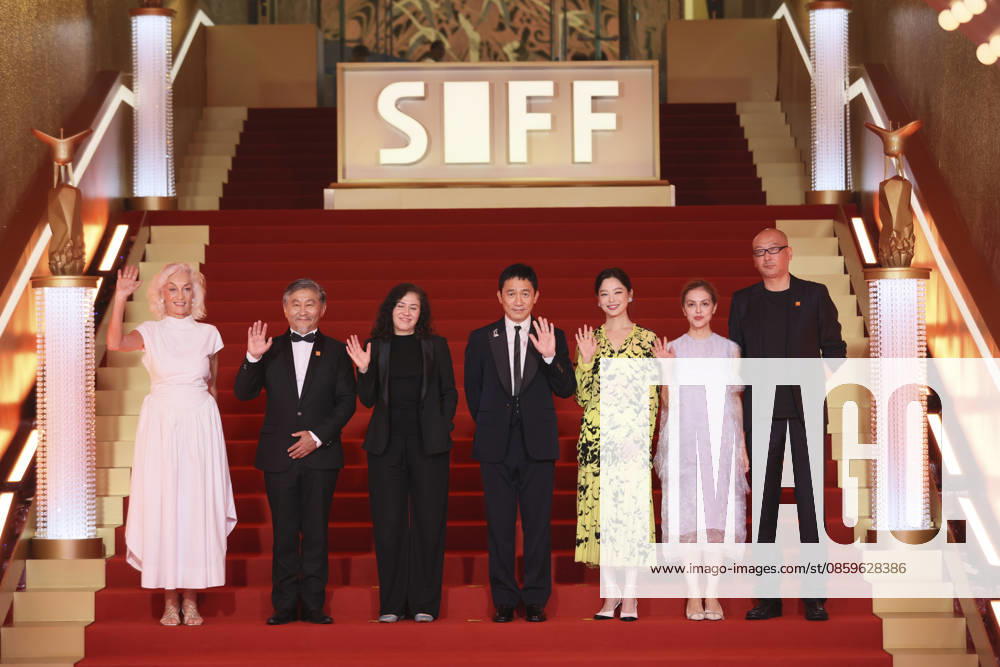 Jury members actor Tony Leung Chiu-wai, producer Dora Bouchoucha Fourati, director Guan Hu, director Aktan Abdykalykov, director-screenwriter Dea Kulumbegashvili, screenwriter Fernanda Valadez and actress Xin Zhilei arrive at the red carpet of the closing ceremony for the 28th Shanghai International Film Festival on June 20, 2026 in Shanghai, China.