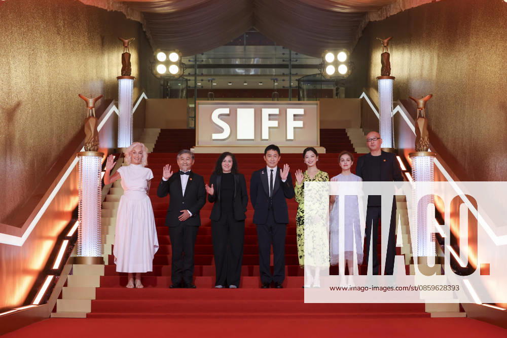 Jury members actor Tony Leung Chiu-wai, producer Dora Bouchoucha Fourati, director Guan Hu, director Aktan Abdykalykov, director-screenwriter Dea Kulumbegashvili, screenwriter Fernanda Valadez and actress Xin Zhilei arrive at the red carpet of the closing ceremony for the 28th Shanghai International Film Festival on June 20, 2026 in Shanghai, China.