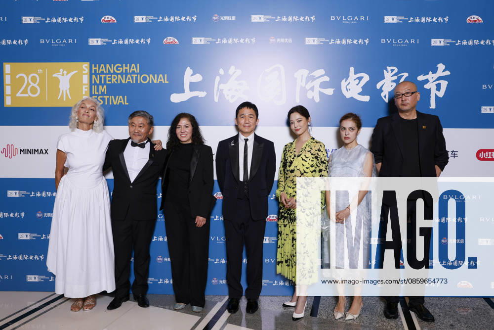 Jury members actor Tony Leung Chiu-wai, producer Dora Bouchoucha Fourati, director Guan Hu, director Aktan Abdykalykov, director-screenwriter Dea Kulumbegashvili, screenwriter Fernanda Valadez and actress Xin Zhilei pose for a photo at the closing ceremony for the 28th Shanghai International Film Festival on June 20, 2026 in Shanghai, China.