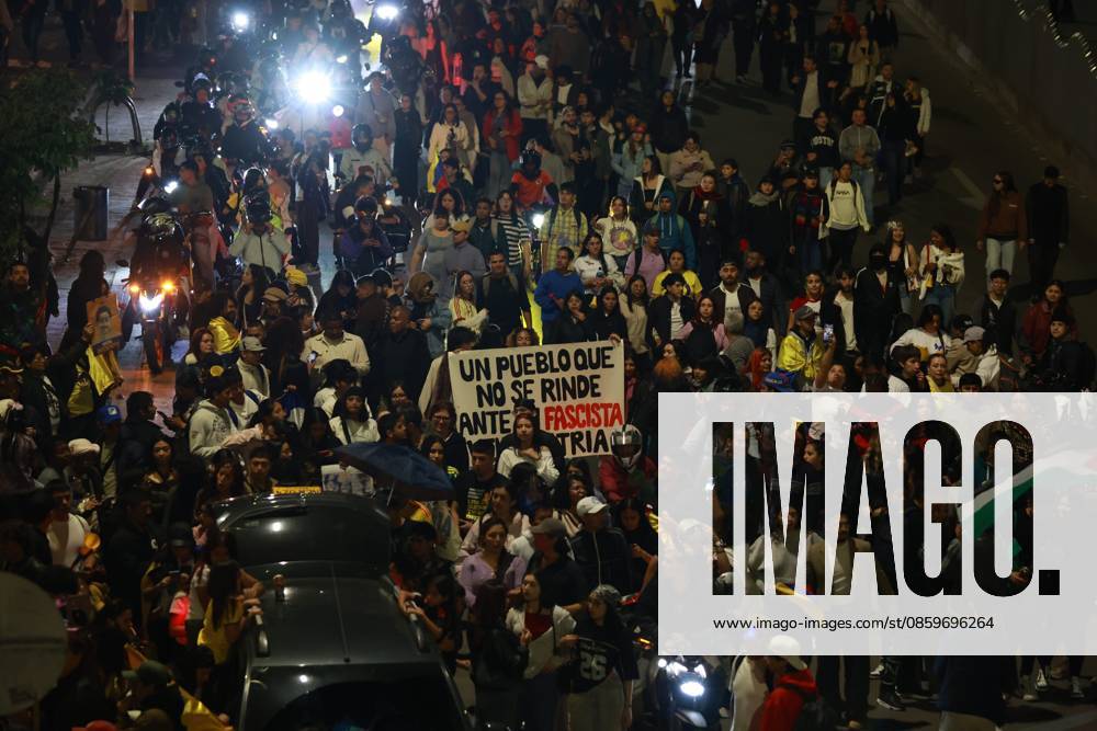 Protest Against Colombian Election Results BOGOTA, COLOMBIA JUNE 21, 2026: Supporters of presidential candidate Ivan Cepeda block one of the main streets in Bogota, Colombia, during a protest following the 2026 presidential election. Bogotà CO
