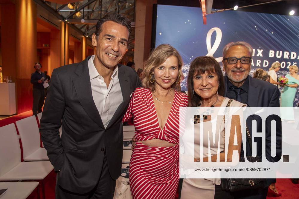 ABB BURDAs Erol Sander, Tina Ruland, Christine Stumph, and Wolfgang Stumph attended the after-show party for the Felix Burda Award at KAXICA near the Brandenburg Gate on June 21, 2026, in Berlin, Germany,detected_source_language