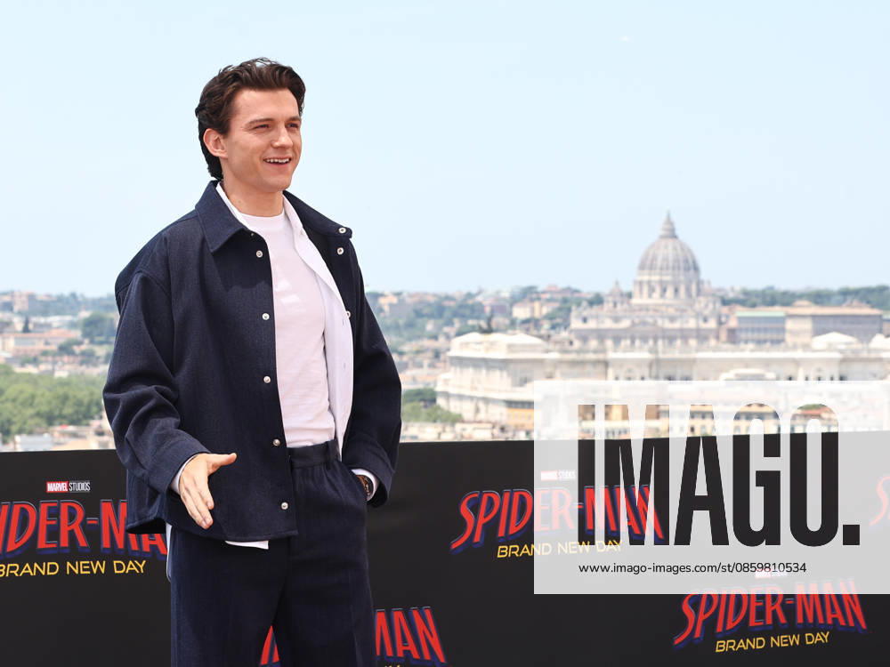 IPA85968678 - Rome, Hotel De la Ville, photocall for the movie Spider-Man: A New Beginning. Pictured: Tom Holland
