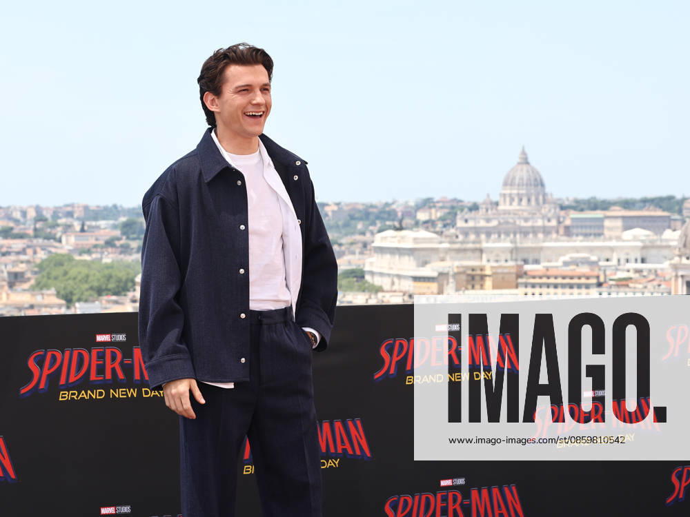 IPA85968679 - Rome, Hotel De la Ville, photocall for the movie Spider-Man: A New Beginning. Pictured: Tom Holland