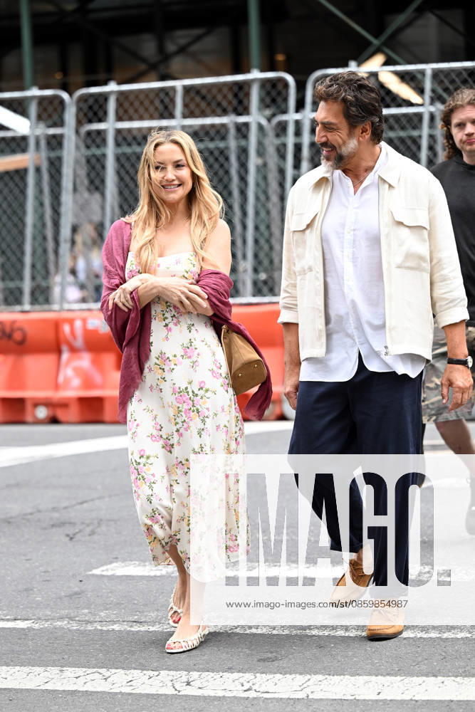 Kate Hudson and Javier Bardem spotted filming Amazon MGM Studios romantic comedy Hello & Paris in New York City Featuring: Kate Hudson, Javier Bardem Where: New York City, New York, United States When: 23 Jun 2026 Credit: Elder Ordonez INSTARimages . NOT FOR USE BY NEWSPAPERS BASED IN THE UK.