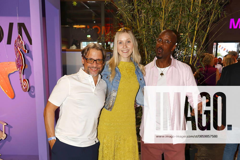 Patrick Bach, Lil Paulin, and Yared Dibaba at the Moin Mittsommer event hosted by the Film Fund of Hamburg and Schleswig-Holstein on June 23, 2026, in Hamburg. Patrick Bach, Lil Paulin, and Yared Dibaba attend the Moin Mittsommer event at Kampnagel on June 23, 2026, in Hamburg, Germany Moin Mittsommer Event in Hamburg,detected_source_language