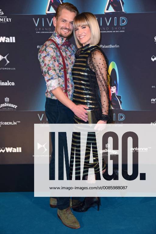 Isabell Horn with friend Jens Ackermann at the world premiere of the new Friedrichstadtpalast Show VIVID Grand Show in Berlin on 11 10 2018