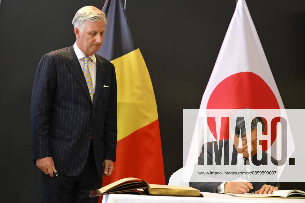 State Visit of the Emperor and the Empress of Japan to Belgium NAMUR, BELGIUM - JUNE 24 : King Philippe - Filip of Belgium and Emperor Naruhito of Japan pictured at the Castle of Namur (Signature of the Golden Book) during the state visit of the Emperor and Empress of Japan to Belgium, on June 24, 2026 in Namur, Belgium, 24 06 2026 Namur Belgium