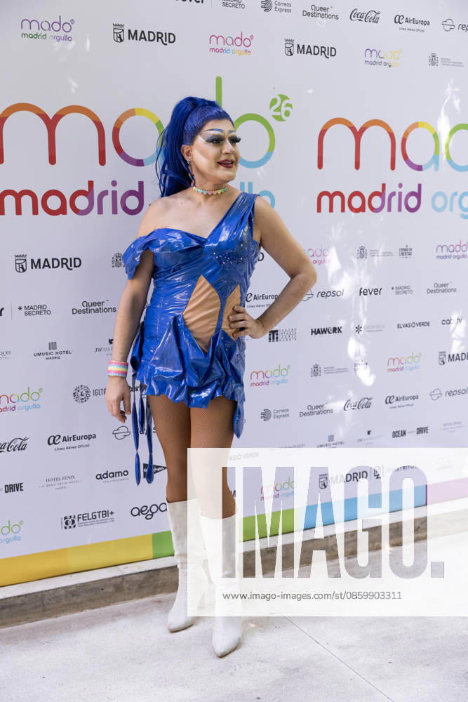 Presentation of the Official MADO 2026 Program Drag queen Dona Mercadona during the official presentation of the MADO 2026 program at the Thyssen-Bornemisza National Museum on June 24, 2026, in Madrid, Spain. The full lineup of stages, free concerts, guest artists, and cultural activities that will mark this year’s LGBTIQ Pride festivities has been officially unveiled. JUNE 24, 2026 Jesús Hellí Madrid, Spain,detected_source_language