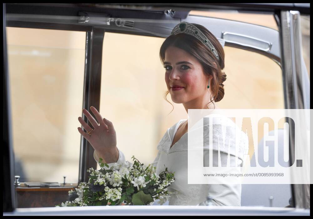 . 12 10 2018. Windsor, United Kingdom. Princess of Eugenie of York and Mr Jack Brooksbank Wedding. Members of the Royal Family and Guest arrive at Windsor Castle for The wedding of Her Royal Highness Princess of Eugenie of York and Mr Jack Brooksbank. xAndrewxParsonsx xi-Imagesx IIM-18630-0107