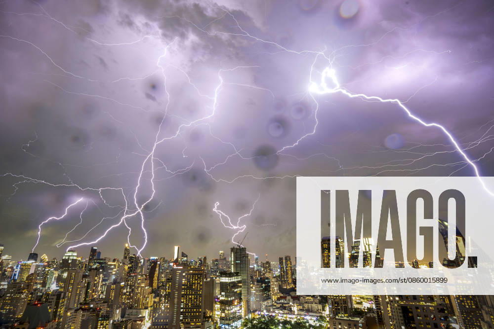 Multiple lightning strikes are visible during a storm over the Thai capital Bangkok in this 11 image composite picture taken over the span of 44 minutes. The greater Bangkok metro area is home to over 11 million people. Bangkok Thailand - ZUMAt128 20260625_zap_t128_001